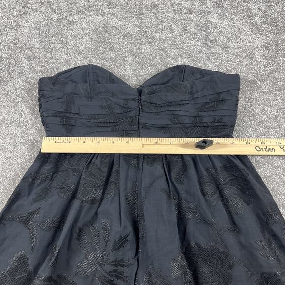 Milly Top Womens Size 2 Babydoll Empire Waist Sweetheart Neck Floral Pleated Y2K - Picture 8 of 11